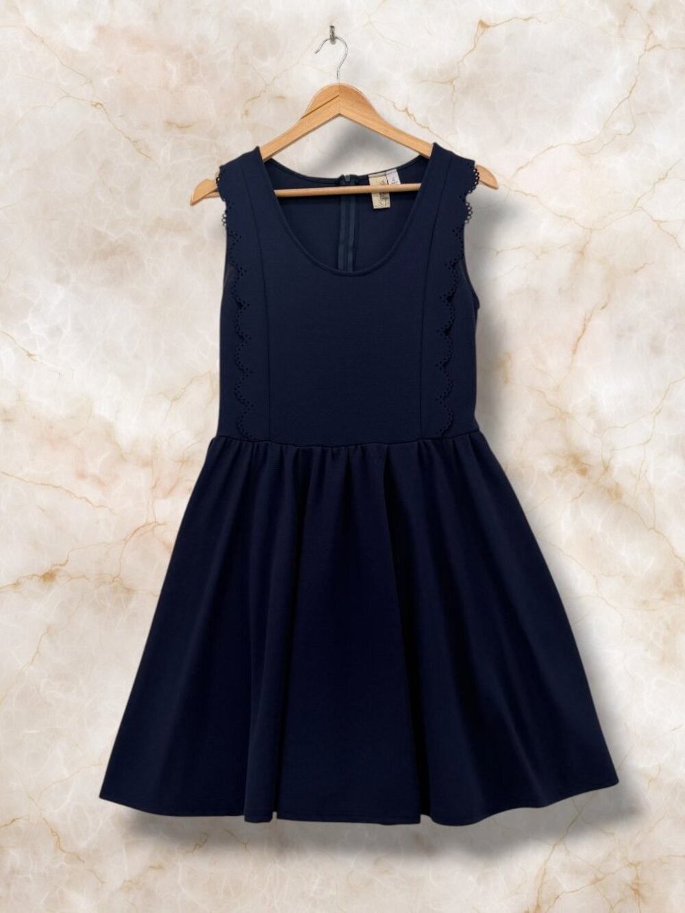 Francesca's Blue‎ Scalloped Mini Dress - Picture 7 of 7